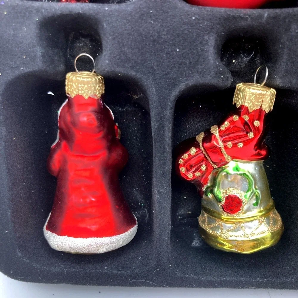 Set of 12 Macy's Holiday Lane Studio Blown Glass Mini Christmas Ornaments 2012